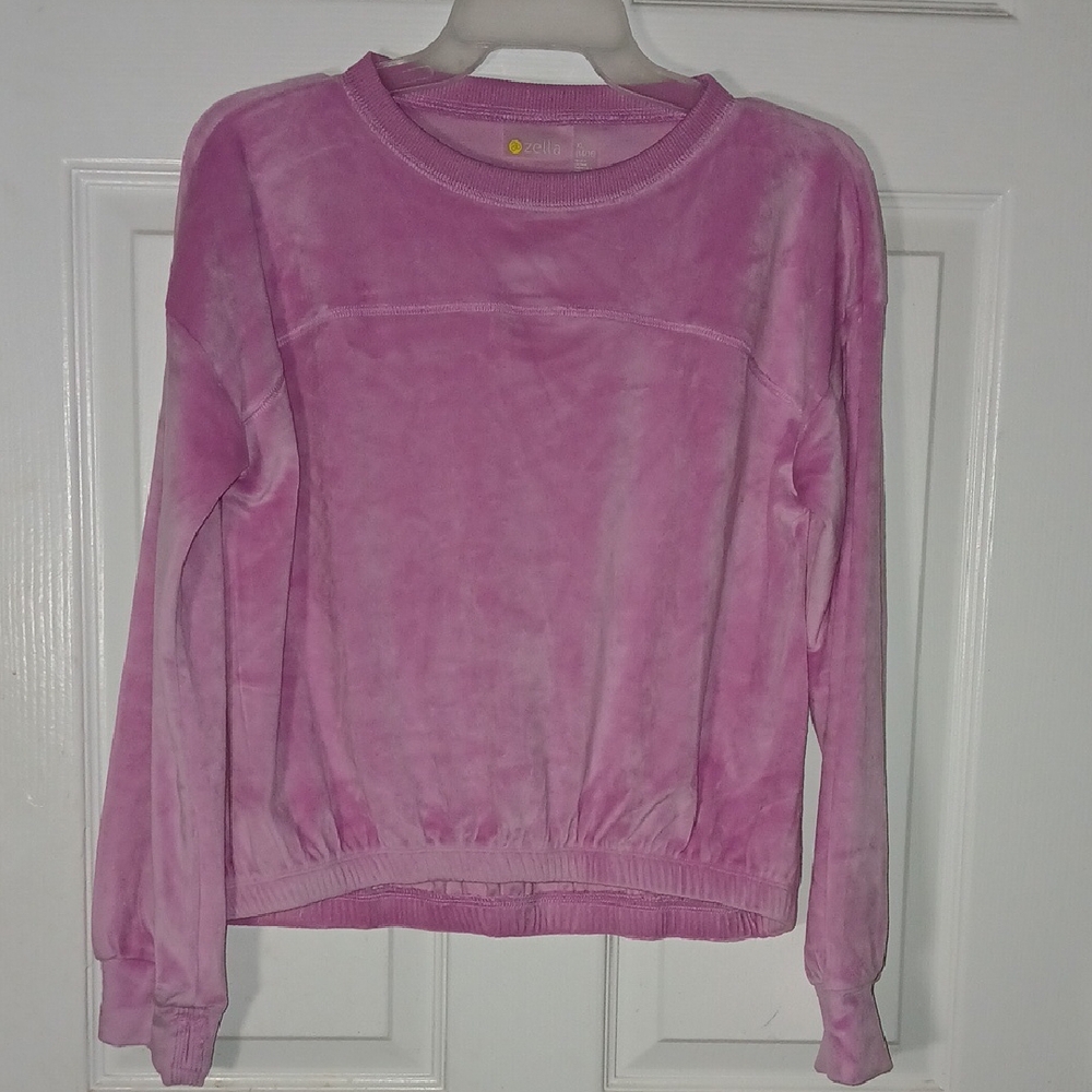 Zella Pink Velour Sweatshirt